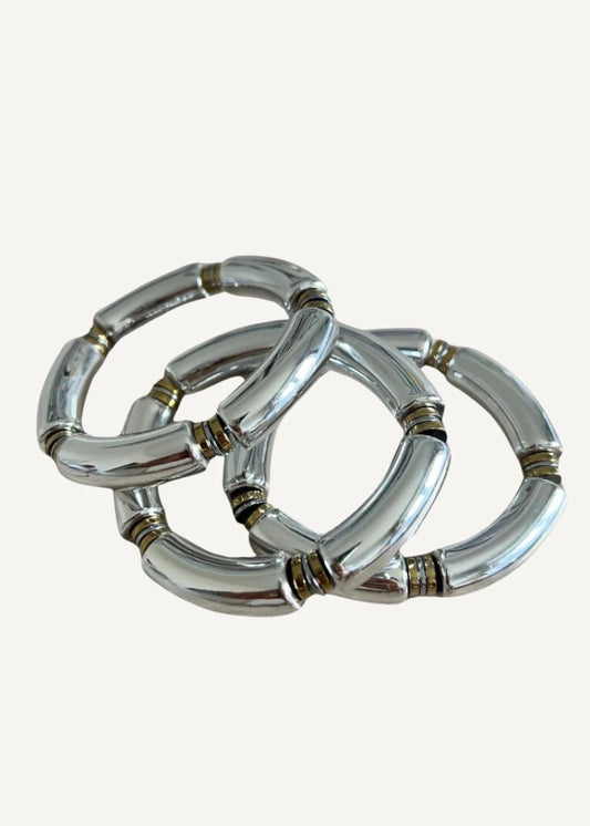BIG TUBE RONDELLES BRACELET