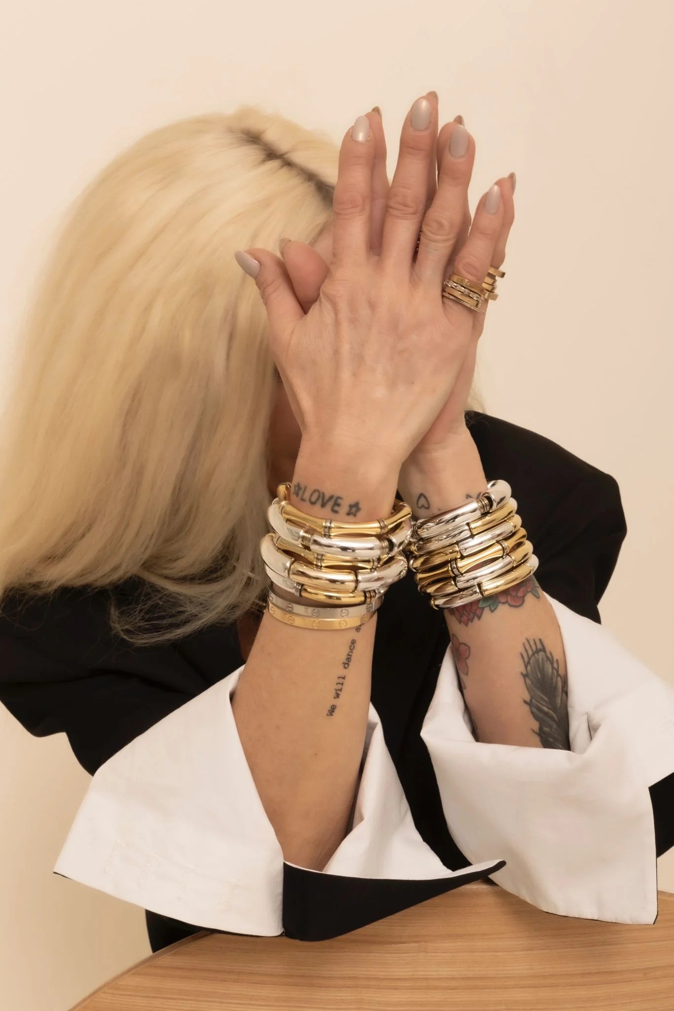 BIG TUBE RONDELLES BRACELET