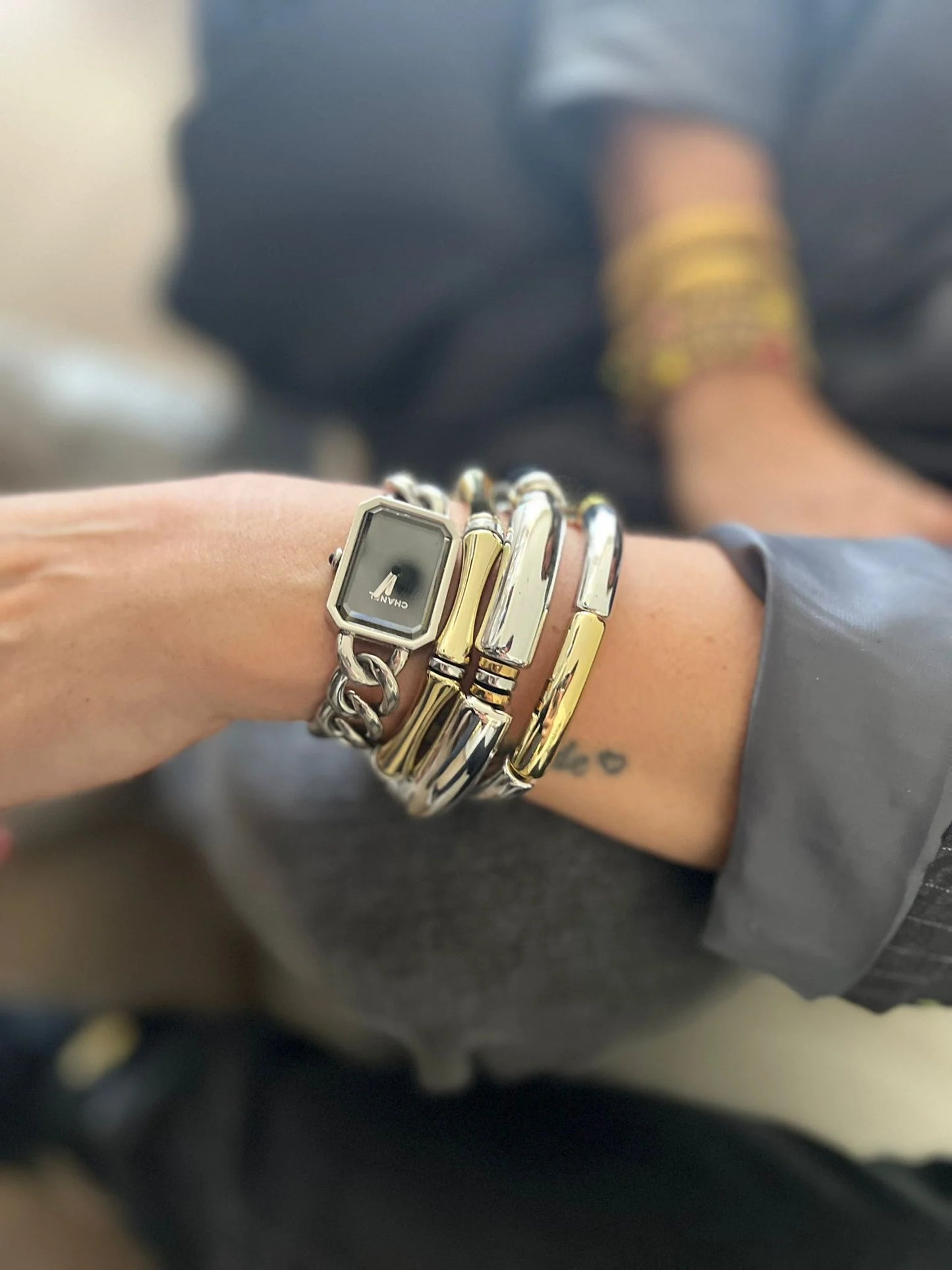 BIG TUBE RONDELLES BRACELET