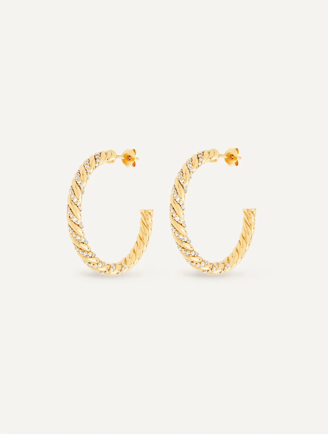 SPARKLY TWIST HOOPS