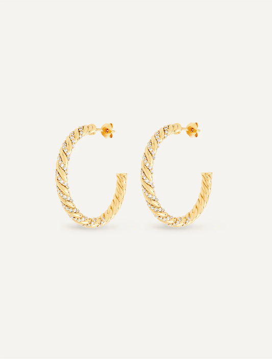 SPARKLY TWIST HOOPS